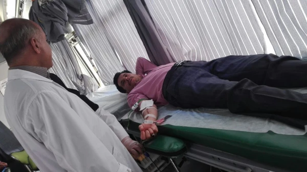 اهدای خون توسط کارکنان و دانشجویان پردیس
