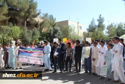 تجمع اعتراض آمیز دانشجویان, اساتید و همکاران دانشگاه فرهنگیان سیستان و بلوچستان در خصوص سخنان توهین آمیز رئیس جمهور امریکا